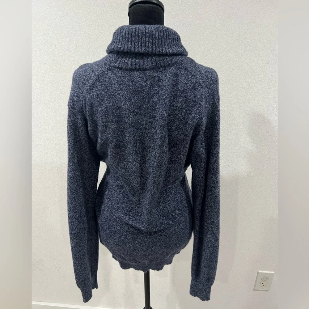 J.Crew Gray Wool Blend Shawl Collar Sweater Pullover Cozy Knit Size Medium